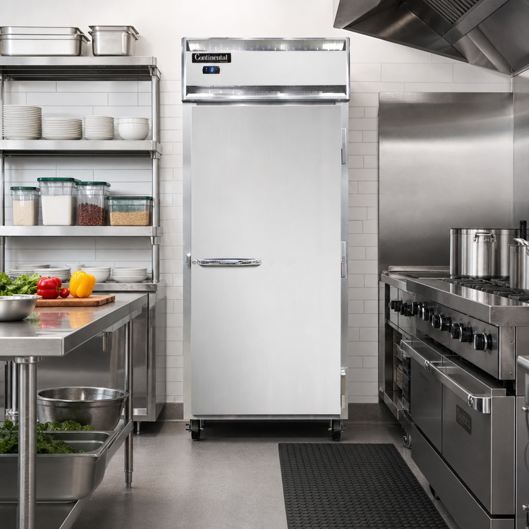 Product image #2 for Continental Refrigerator 1FXSN One-Section Extra-Wide Shallow Depth Reach-In Freezer