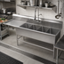 Thumbnail image #2 for John Boos Pro-Bowl 4-Compartment Stainless Steel Sink with Left Drainboard, 12-Inch Deep Bowls