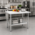 Thumbnail image #2 for Eagle Deluxe Series 48-Inch x 36-Inch Stainless Steel Work Table with Adjustable Undershelf