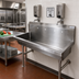 Thumbnail image #2 for BK Resources Two-Station Wall-Mounted Hand Wash Sink with 8-Inch Deep Bowl, 48 Inches Wide, 304 Stainless Steel