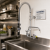 Thumbnail image #2 for EasyInstall 8-Inch Center Wall Mount Pre-Rinse Unit with Add-On Faucet, 12-Inch Swing Nozzle, and Vacuum Breaker