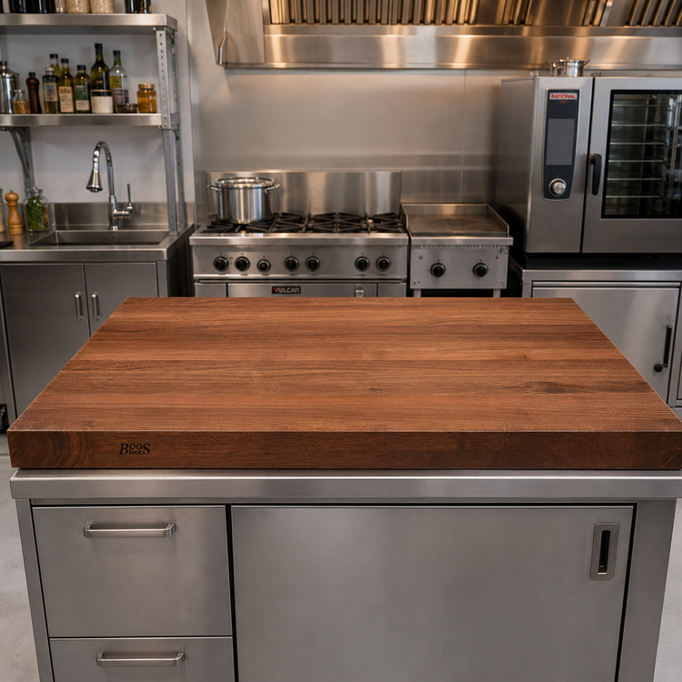 Product image #2 for Boos Block 48" x 38" Edge Grain American Black Walnut Kitchen Countertop with Varnique Finish