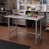 Thumbnail image #2 for Advance Tabco TMS-364 48 in. x 36 in. Freestanding Stainless Steel Work Table with 16-Gauge 304 Top