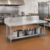 Thumbnail image #2 for Duke 108-Inch x 30-Inch Stainless Steel Work Table with 10-Inch Riser and Marine Edge, and Undershelf