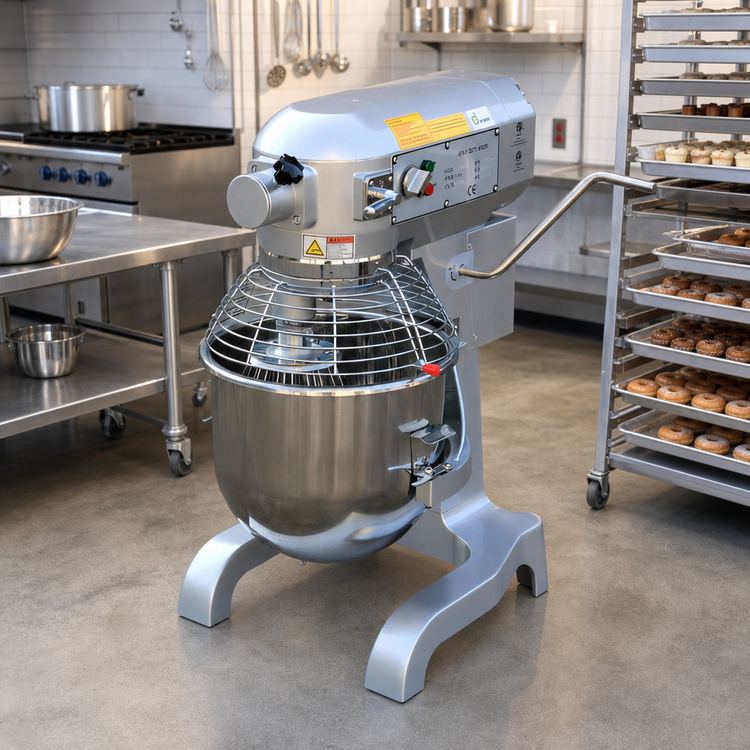 Product image #2 for Uniworld 20 Qt. Floor Model 3-Speed Gear-Driven Planetary Mixer with Manual Bowl Lift, 30-Minute Timer, 1 HP, 110V