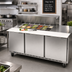 Thumbnail image #3 for Beverage-Air Three-Section Mega Top Refrigerated Prep Table, 72 Inch, 3 Door