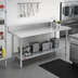 Thumbnail image #2 for Duke 108-Inch x 24-Inch Stainless Steel Work Table with 5-Inch Riser and Galvanized Undershelf