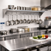 Thumbnail image #2 for Wall-Mounted Commercial Overshelf with Pot Rack, 84 Inch W x 12 Inch D