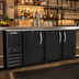 Thumbnail image #2 for Beverage-Air BB78HC-B 78-Inch Three-Section Solid-Door Back Bar Cooler with Self-Contained R290 Cooling