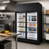 Thumbnail image #2 for True TRM2L Two-Section Low Temp Glass Door Freezer Merchandiser, Self-Contained, Black/White
