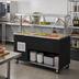 Thumbnail image #2 for Vollrath 2-Series Affordable Portable Refrigerated 4-Pan Cold Food Buffet Station with Breath Guard, Open Storage Base, and Locking Casters
