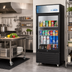 Thumbnail image #3 for KoolMore 6 Cu. Ft. One-Door Glass Door Merchandiser Refrigerator, Bottom Mount, Black