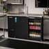 Thumbnail image #2 for Everest Refrigeration Two-Section Back Bar Beer Dispenser & Direct Draw Keg Refrigerator Combo, 20 Cu. Ft., Black, with Glass and Solid Hinged Doors