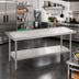 Thumbnail image #2 for Advance Tabco 108-Inch x 24-Inch 14-Gauge 304 Stainless Steel Work Table with Adjustable Undershelf