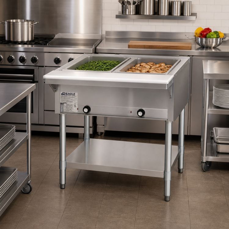 Product image #2 for Eagle Group Electric Hot Food Table, Open Base, 2 Dry Wells, 33-Inch, 208V