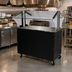 Thumbnail image #2 for Triumph Supreme Portable Solid Top Buffet Table with Enclosed Base and Double-Sided Sneeze Guard, 47-1/8 Inch Wide