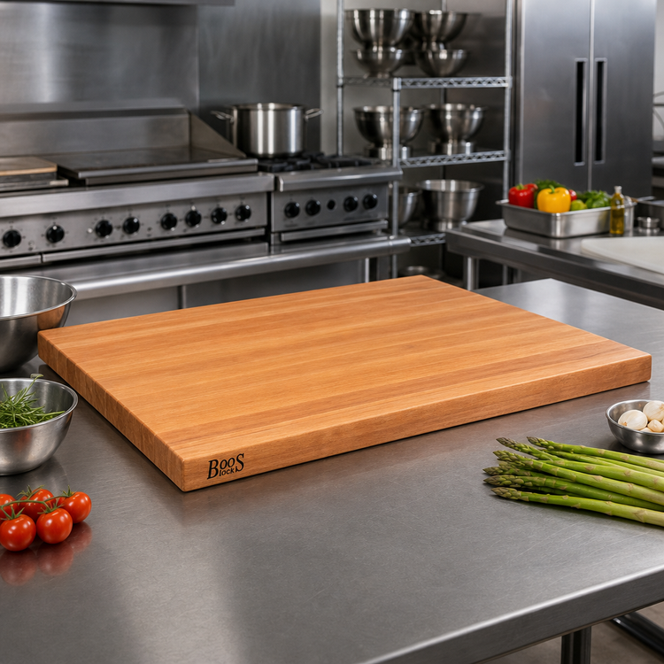 Product image #2 for Boos Block 36" x 27" x 1-1/2" Thick American Cherry Edge Grain Kitchen Countertop with Varnique Finish