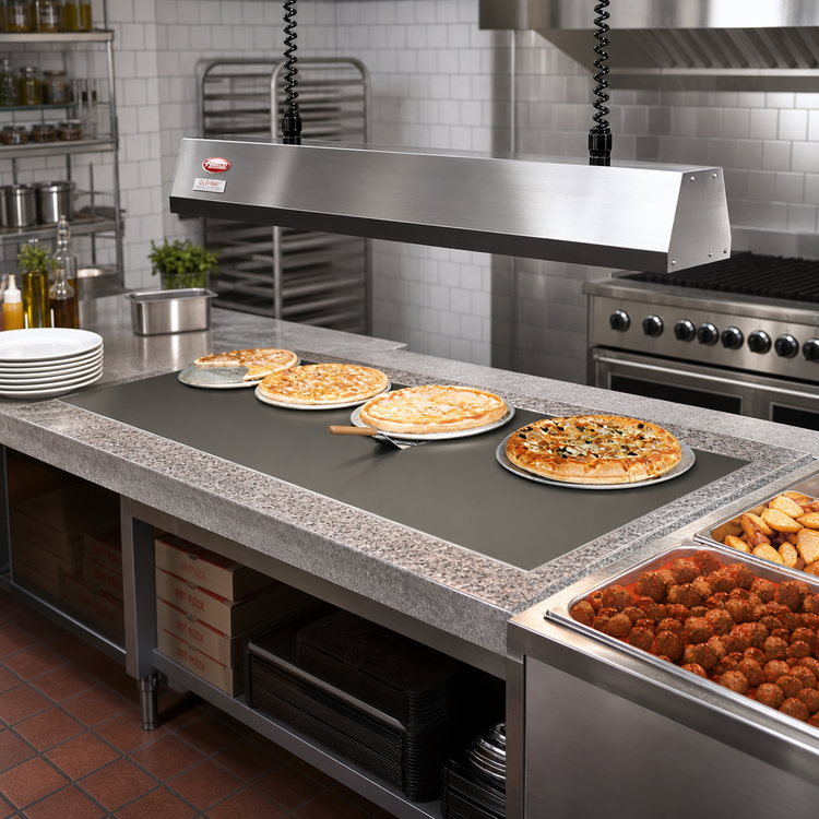 Product image #2 for Hatco Glo-Ray® Built-In Flush-Top Heated Warming Shelf, 25-1/2" x 17", Hardcoat Aluminum, 420W