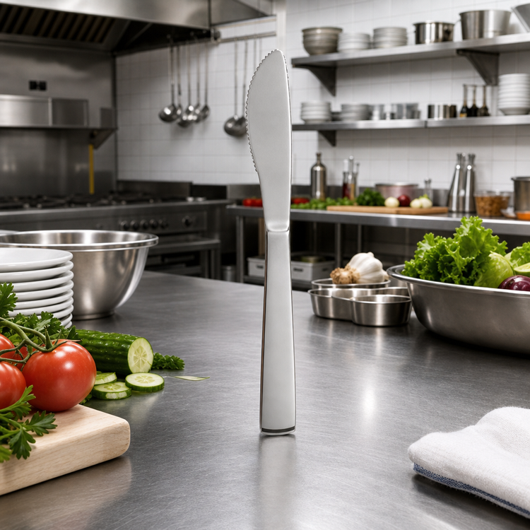 Product image #2 for Windsor #53 Medium Weight Wave Edge Dinner Knife, 42 Gram, 18/0 Stainless Steel, Vibro Finish