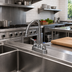 Thumbnail image #2 for T&S Brass B-1140 3-1/2-Inch Deck Mount Manual Workboard Faucet with 5-3/4-Inch Swivel Gooseneck