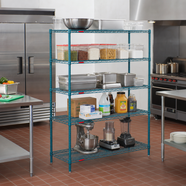 Product image #2 for EagleGard 5-Tier Wire Starter Shelving Unit, 60-Inch x 21-Inch x 74-Inch, Hybrid Epoxy Finish