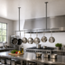 Thumbnail image #2 for John Boos Ceiling-Mounted Single-Bar Stainless Steel Pot Rack, 79-1/4 Inch, 7 Double Hooks