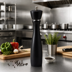 Thumbnail image #2 for Winco WPM-12CD 12-Inch Beechwood Pepper Mill with Carbon Steel Grinder Case of 24