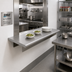 Thumbnail image #2 for Eagle Group Pass-Thru Wall Shelf, 60 Inch W x 24 Inch D, 12 Inch Max Wall Thickness, 16/304 Stainless Steel