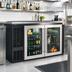 Thumbnail image #3 for Perlick BBS60 Two-Door Self-Contained Back Bar Refrigerator, 60-Inch, 16 Cu. Ft., Black Exterior, Stainless Steel Top