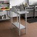 Thumbnail image #2 for John Boos Stallion Stainless Steel Filler Table with Drop-In Sink, 18 x 30 Inches, Adjustable Undershelf
