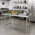 Thumbnail image #2 for Advance Tabco 12-Foot x 24-Inch 16-Gauge 430 Stainless Steel Flat Top Work Table with Open Base