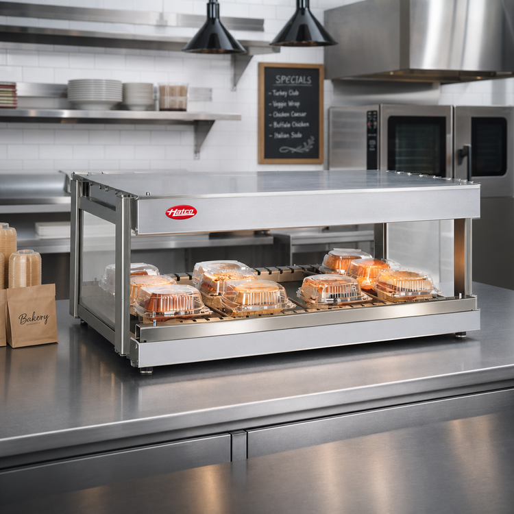 Product image #2 for Hatco Glo-Ray 52-Inch Pass-Thru Countertop Merchandising Display Warmer, Single Shelf