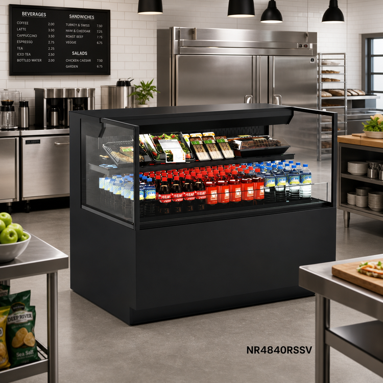 Product image #2 for Reveal® Freestanding Self-Service Refrigerated Display Case, 71-3/4" W