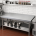 Thumbnail image #3 for John Boos 48-Inch x 32-Inch Stainless Steel Countertop, 1-1/2-Inch Thick, Flat No Backsplash