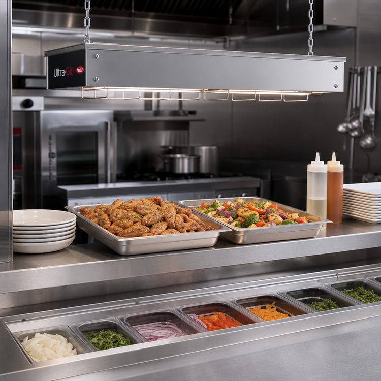 Product image #2 for Hatco Ultra-Glo 42-Inch Double Ceramic Infrared Strip Heat Lamp Food Warmer