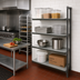Thumbnail image #2 for Camshelving Basics Plus 4-Shelf Solid Polymer Add-On Shelving Unit, 21 x 42 x 72 Inches, Brushed Graphite