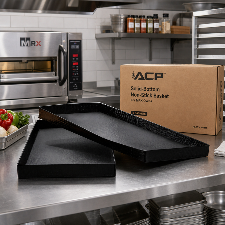 Product image #3 for ACP Solid-Bottom Non-Stick Basket for MRX Ovens