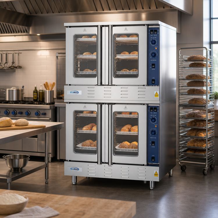Product image #3 for KoolMore 38-Inch Full-Size Double-Deck Natural Gas Commercial Convection Oven