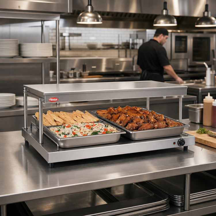 Product image #2 for Hatco Glo-Ray 24-Inch Freestanding Heated Warming Shelf with Stainless Steel Top and Adjustable Thermostat