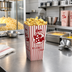 Thumbnail image #2 for Benchmark 0.75 oz Red & White Striped Popcorn Tapered Scoop Box, 500/Case