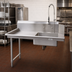 Thumbnail image #2 for John Boos JDTS-20-48L-X 48-Inch Soiled Straight Left-to-Right Dishtable with 20 x 20 x 8 Inch Pre-Rinse Sink
