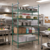 Thumbnail image #2 for Quantum 18-Inch Intermediate Overhead Track Shelving Kit with 86-Inch Posts, Green Epoxy Finish
