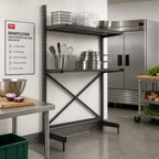 Thumbnail image #2 for Metro SmartLever SM861860-ADD Cantilevered Shelving Add-On Kit, 86-3/8" H, for 60" W x 18" D Shelves, Epoxy-Coated Steel
