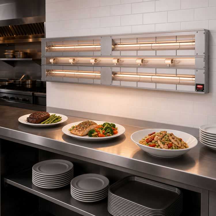 Product image #2 for Hatco Glo-Ray® 72-Inch Lighted Double Infrared Strip Heater, Aluminum, 2910 Watts