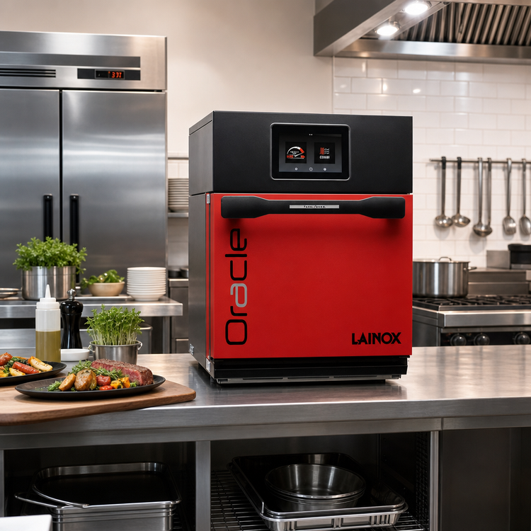 Product image #2 for Lainox Oracle ORACRB Countertop Boosted High-Speed Combi Wave Oven, 0.61 Cu. Ft., Red