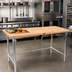 Thumbnail image #2 for John Boos 108-Inch x 36-Inch Wood Top Work Table with Stainless Steel Legs