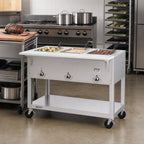 Thumbnail image #2 for Duke Manufacturing Aerohot EP303SW 44-Inch Portable Electric Steamtable with 3 Sealed Wells and Carving Board