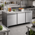 Thumbnail image #2 for Omcan 72-Inch Three-Section Undercounter Reach-In Refrigerator, 15.5 Cu. Ft., Stainless Steel