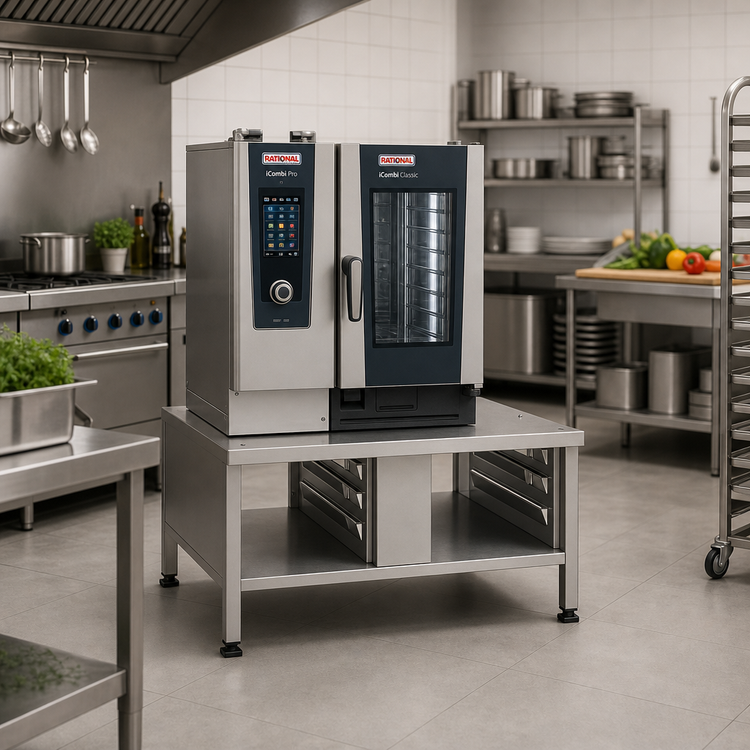 Product image #2 for RATIONAL Low Stand II Combi-Duo Stationary Oven Stand for iCombi Pro/Classic 6-Half Size