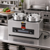 Thumbnail image #2 for Vollrath Cayenne Twin Well Countertop Rethermalizer Package with 2 Included 4-1/8 Qt Insets and Hinged Covers